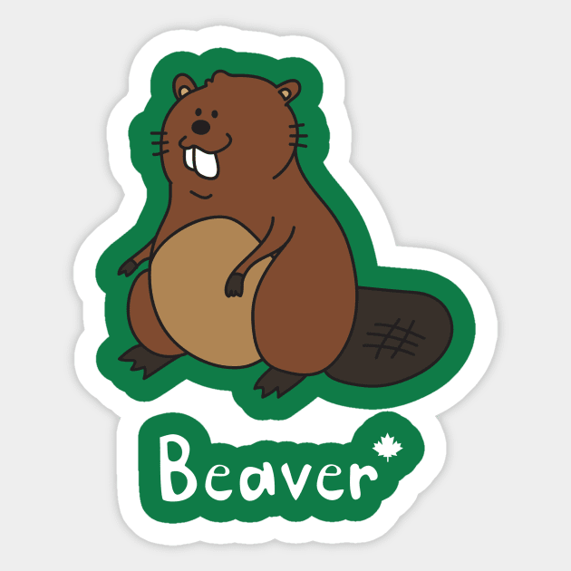 Beaver Sticker by ptdoodles